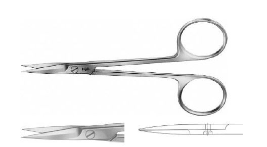 Делікатні ножиці прямі 120 мм